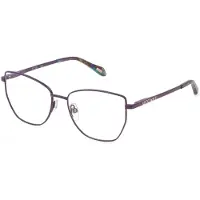 Just cavalli VJC074 54/16/140 Volledig Glanzend Paars Metalen Bril voor Dames VJC074