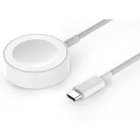 Ntech Draadloze Oplader Geschikt voor de Apple Watch Magnetische Oplaadkabel USB - C voor Apple Watch Series 1 / 2 / 3 / 4 / 5 / 6 / 7 / 8 / 9 / SE (2) / Ultra (2) Wit