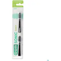 Gum Sonic Daily Opzetborstels Zwart- 2 stuks