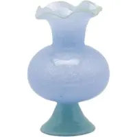 Edg - Vaas- Glas - blauw - D17,5 x H25 cm - Opening 2 cm