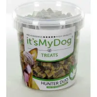 It's My Dog treats - hunter duo - eend kip - trainingssnoepjes voor de hond - emmer 500 gram -