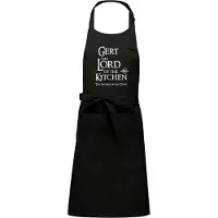 Kariban mijncadeautje - Luxe - Keuken - Kook - Barbecueschort - BBQ schort - The Lord of the Kitchen - The return of the Taste - Met voornaam - zwart