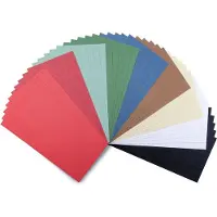 Florence Cardstock Linnenkarton Multipack Kerst - 27 x 13,5 cm - Voor vierkante kaarten - 45 vellen - Textuur - 250 g