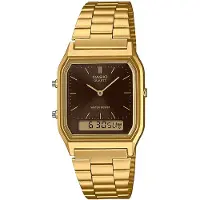 Casio Collection Vintage AQ-230GA-5AMQYES Horloge - Staal - Goudkleurig - Ø 33.5 mm