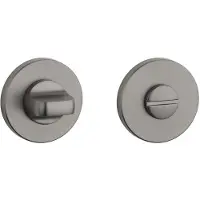 Aprile Premium WC garnituur rozet Ø52x7mm Grafiet Toilet Rozet