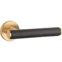 Aprile Egeria Rond – Goud/ Bruin Leer
