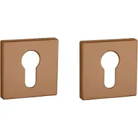 Aprile Premium Profielcilinder rozet 52x52x7mm mat koper PVD Rozetten