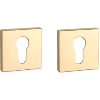 Aprile Comfort Profielcilinder rozet 53x53x7mm goud gepolijst PVD Rozetten