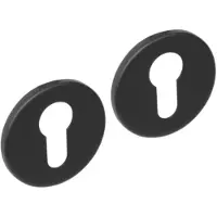Intersteel | Rozet profielcilindergat | Rond | RVS Geborsteld Mat Zwart