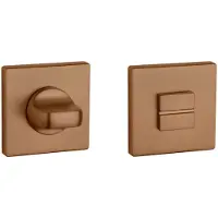 Aprile Premium WC garnituur rozet 52x52x7mm mat koper PVD Toilet Rozet