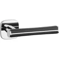 Aprile Davidia vierkant afgerond – Chroom/zwart leer