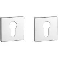 Aprile Comfort Profielcilinder rozet 53x53x7mm Chroom gepolijst Rozetten