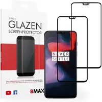 BMAX 2-pack OnePlus 6 Glazen Screenprotector - Full Cover