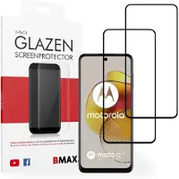 BMAX Screenprotector Moto G73 - 2-pack - Gehard glas - Full Cover