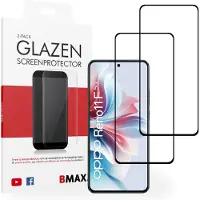 BMAX 2-pack OPPO Reno 11 F Glazen Screenprotector – Full Cover – Zwart