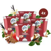 Glade 4x Geurkaars Apple & Cinnamon 100% Raapzaadwax 204 gr