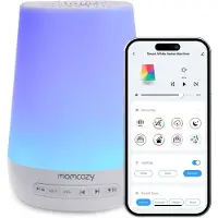 MOMCOZY White Noise Baby Slaapmachine – Nachtlicht - App-bediening - Muziek functie
