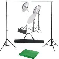 vidaXL Fotostudioset met verlichtingsset en achtergrond