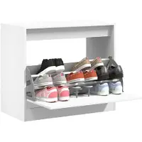 vidaXL Schoenenkast 80x42x69 cm bewerkt hout wit