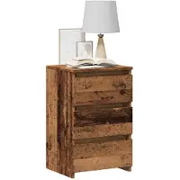 vidaXL Nachtkastje 40x35x62,5 cm bewerkt hout oud houtkleurig