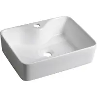 Sapho Wastafel opbouw balena rechthoekig 48x37x13.5 cm keramiek wit