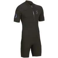 SCUBAPRO Oneflex F-zip Man 2.5 Mm Short Sleeve Shorty Zwart S Man