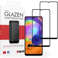 BMAX 2-pack Samsung Galaxy A31 Glazen Screenprotector - Full Cover - Zwart