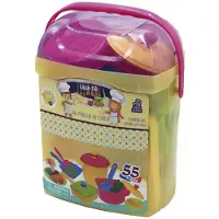Tachan Set Menary Kitchen 55 Parts Transportable Cube Veelkleurig 18-24 Months Kinderen
