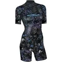 Epsealon Spearfishing 2.5 Mm Woman Short Sleeve Shorty Zwart M Vrouw