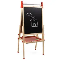 Eurekakids All-in-1 Wooden Easel Whiteboard Goud