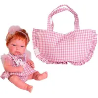 MuÑecas Antonio Juan Newborn Toneta With Bag Baby Doll Roze Kinderen