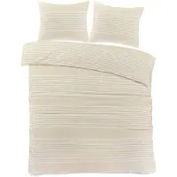 Day dream flanel dekbedovertrek Davos - beige - lits-jumeaux (240x220 + 2st. 60x70 cm)