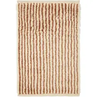 Ferm Living Kami vloerkleed Off white-red brown, 80x120 cm