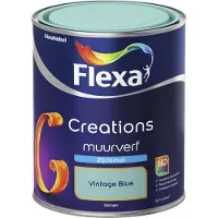 Flexa Creations - Muurverf Zijdemat - Vintage Blue - 1 liter