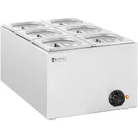 Royal Catering Bain Marie - 640 W - 6 x GN 1/6 -