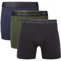 Bamboo Basics Boxershort Bamboo Basics Men Rico Black Army Navy (3-Delig)-XXL