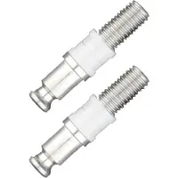 HDD pro Bevestigingsset voor Glasdeur m10 + wit Plastic voor Trekker Carre 15/300