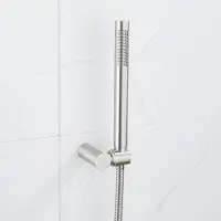 FortiFura Calvi Handdoucheset - 22.5cm - staaf - met houder - anti twist slang - 150cm - PVD - geborsteld RVS SW496812/SW720566/SW706208