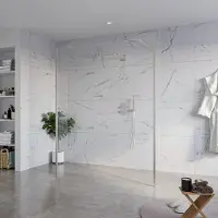 FortiFura Galeria Vrijstaande Inloopdouche - 160x200cm - Helder - antikalk - 8mm veiligheidsglas - 2 zijwanden 30cm - wandsteunen en hoekprofielen - Geborsteld RVS PVD (RVS) SW927769