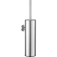 FortiFura Calvi toiletborstelhouder - gesloten model - wand - rond - PVD - geborsteld RVS SW1111542