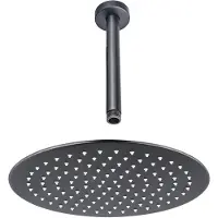 FortiFura Calvi Hoofddouche - 25cm - rond - plafondarm 20cm - Geborsteld Gunmetal PVD pvd SW720556/SW720558