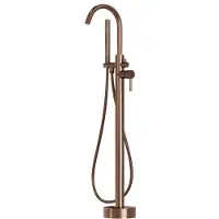 FortiFura Calvi Vrijstaande Badkraan - 113cm - handdoucheset - Geborsteld koper PVD (Koper) SW970039
