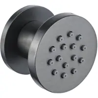 FortiFura Calvi zijdouche - 5cm - rond - Geborsteld Gunmetal PVD SW1108839