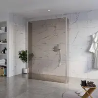 FortiFura Galeria Vrijstaande Inloopdouche - 140x200cm - Rookglas - antikalk - 8mm veiligheidsglas - 2 zijwanden 40cm - wandsteunen en hoekprofielen - Geborsteld RVS PVD (RVS) SW927769