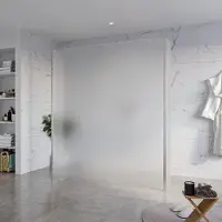 FortiFura Galeria Vrijstaande Inloopdouche - 180x200cm - glas mat - antikalk - 8mm veiligheidsglas - 2 zijwanden 40cm - wandsteunen en hoekprofielen - PVD - geborsteld RVS SW927769