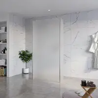 FortiFura Galeria Vrijstaande Inloopdouche - 100x200cm - Glas mat - antikalk - 8mm veiligheidsglas - 2 zijwanden 40cm - wandsteunen en hoekprofielen - Geborsteld RVS PVD (RVS) SW927769