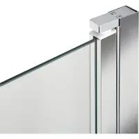 Beliani LAPAN - Douchescherm - Zilver - 140 x 70 cm - Veiligheidsglas