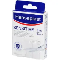 Hansaplast Sensitive 1m x 6cm 1 St Pleister