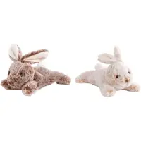 Take Me Home Pluche Konijn Liggend 22 Centimeter Zand/Off white 660545