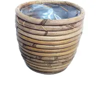 Van der leeden Bloempot Grijs D 18 H 16 Cm